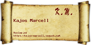 Kajos Marcell névjegykártya